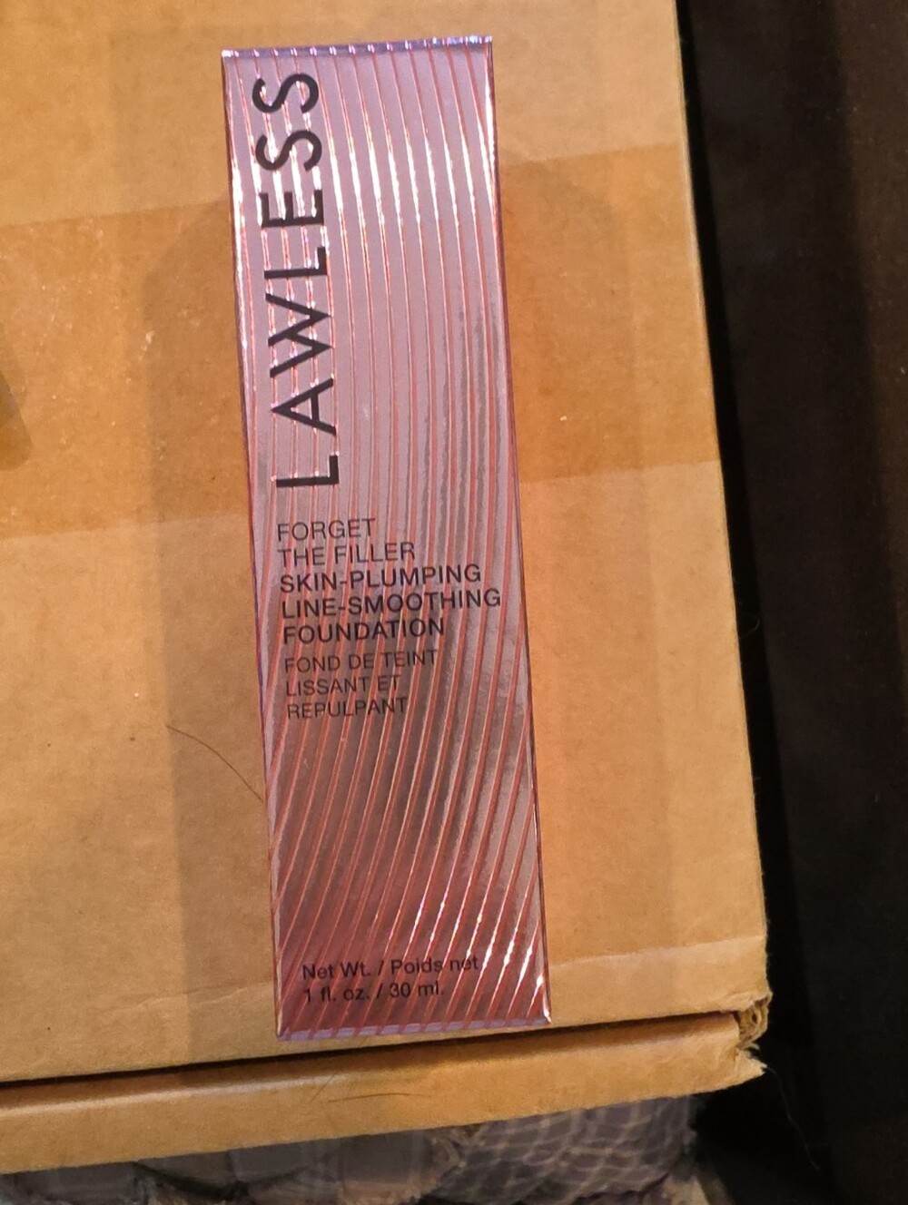 LAWLESS Skin-Plumping Foundation – Rose Pink Packaging